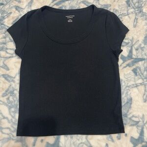 American Eagle Outfitters Women's Black Short Sleeve Tee